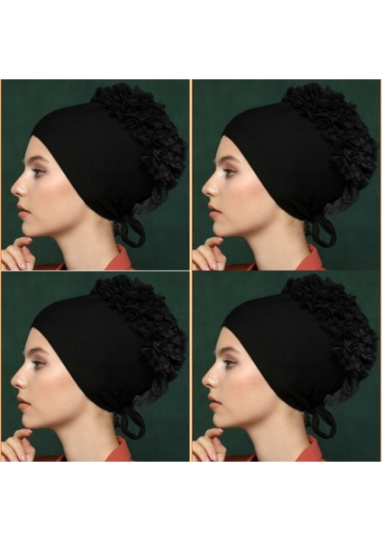 Topuzlu Fırfır Bone-4 Adet