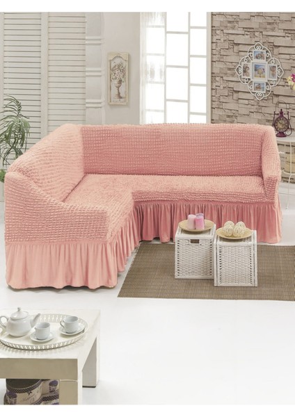 Bürümcük L Köşe Koltuk Örtüsü, Lastıkli, Standart