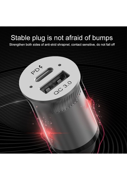 Pd USB Hızlı Araba Şarj Ikili LED Göstergesi-Gümüş (Yurt Dışından) fırsatları