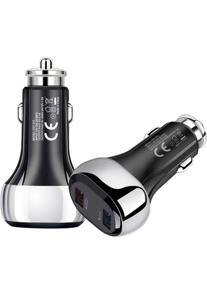 YSY-312 2 1 18 W Qc3.0 Dual USB Araç Şarj + 1m 3A USB Usb-C / Tip-C Veri Kablosu Seti-Siyah (Yurt Dışından) fiyatları