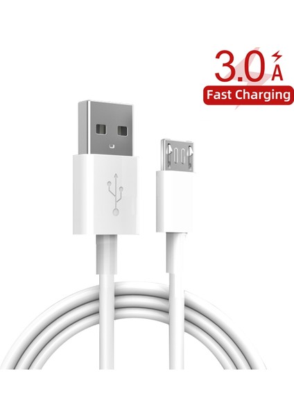 YSY-310QC18W Qc3.0 Çift Bağlantı Noktası USB Araç Şarj + 3A USB Mikro USB Veri Kablosu-Beyaz (Yurt Dışından) fırsatları