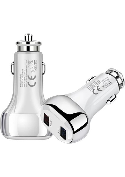 YSY-312 2 In 1 18 W Qc3.0 Çift USB Araç Şarj + 1m 3A USB Mikro USB Veri Kablosu Seti-Beyaz (Yurt Dışından) fiyatları