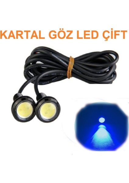 Ayna Altı Ice Blue LED Kartal Gözü Gündüz Farı Eagle LED Civatalı