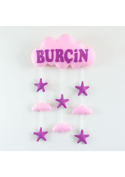 Burçin Isimli Bulutlu Bebek Kapı Süsü
