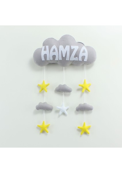 Hamza Isimli Bulutlu Bebek Kapı Süsü