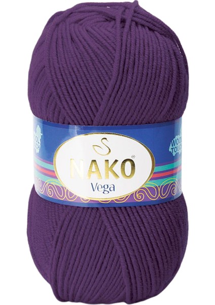 Vega El Örgü Ipi Ipliği Yünü Renk KODU:10679-ÜZÜM