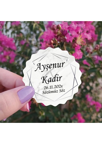Ahşap Magnet Kişiye Özel Söz - Nişan - Düğün - Kına 25'li
