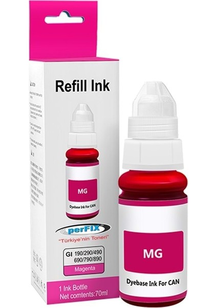 Pf CGI-490M - Kırmızı Şişeli 790 - 190 -  Mürekkep 70ML