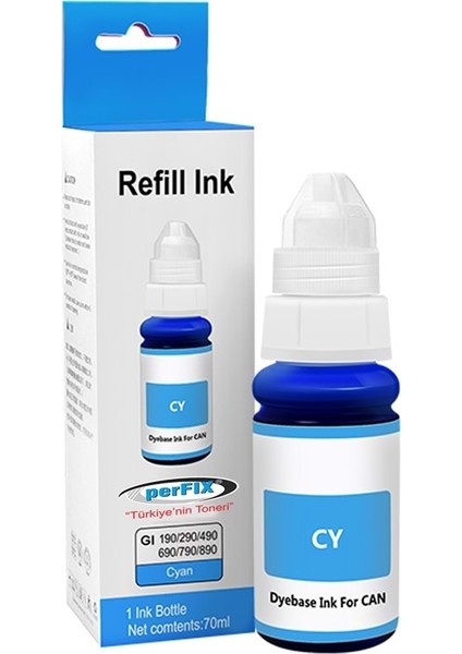 Pf CGI-490C - Mavi Şişeli 790 - 190 - Mürekkep 70ML