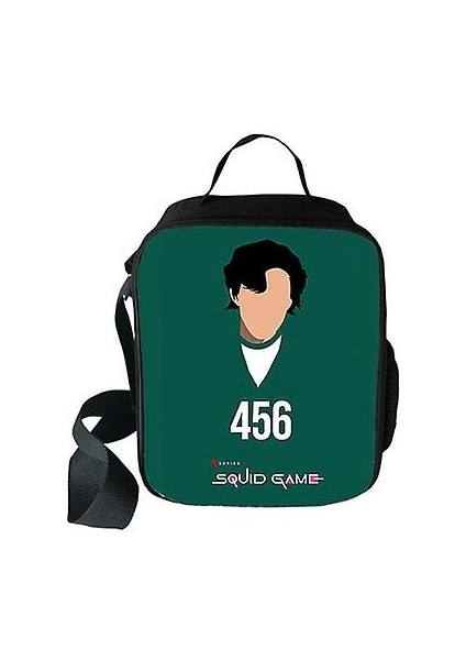 Squid Oyunu Çocuk Polyester Öğle Yemeği Çantası Yaratıcı Bento Çantası