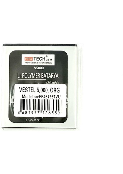 Vestel Venüs V5000 Batarya Pil