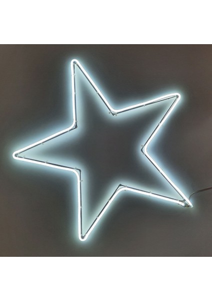 Neon Işıklı Yıldız Yılbaşı Süsü 220V Beyaz 28 cm
