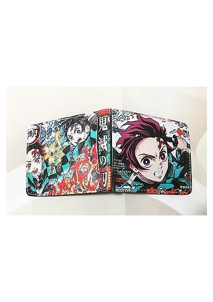 Pu Deri Cüzdan Demon Slayer -Multicolor