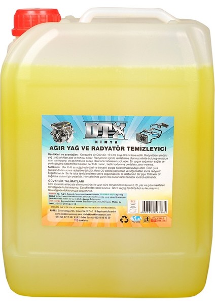 Ağır Yağ Sökücü Radyatör Temizleme 5 Litre