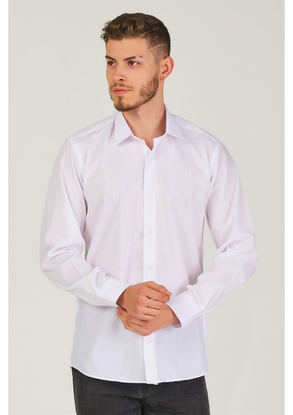 G726 Dewberry Erkek Gömlek-Kar Beyaz indirimleri