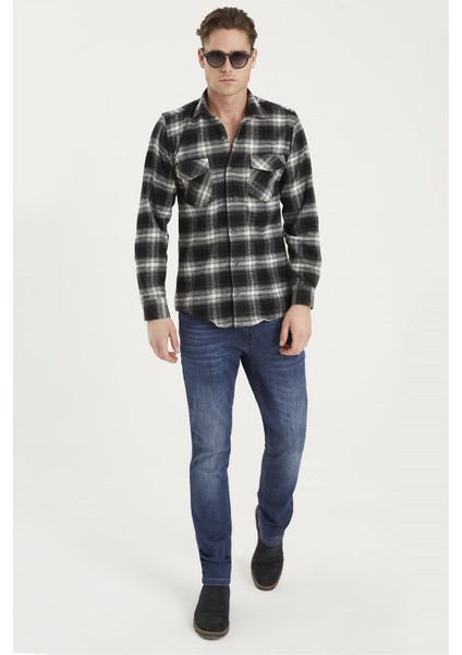 G697 Dewberry Erkek Gömlek-Siyah modelleri