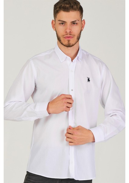 G725 Dewberry Erkek Gömlek-Kar Beyaz modelleri