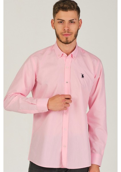 G725 Dewberry Erkek Gömlek-Koyu Pembe