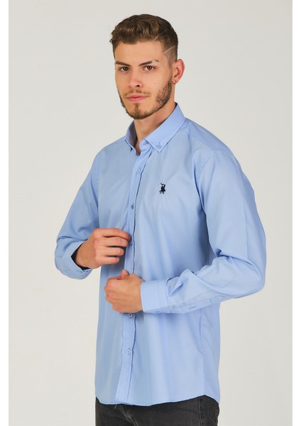 G725 Dewberry Erkek Gömlek-Koyu Mavi modelleri