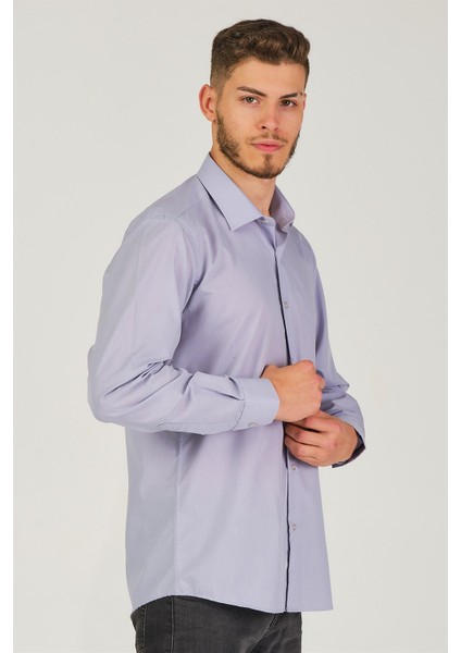 G726 Dewberry Erkek Gömlek-Koyu Gri fırsatları