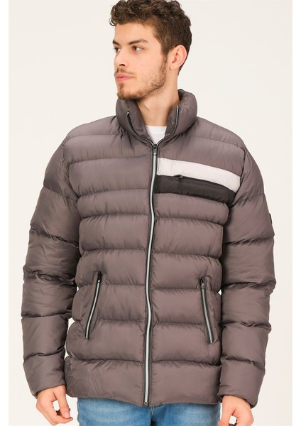 M8650 Dewberry Erkek Puffer Mont-Koyu Antrasit modelleri