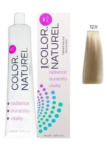 12.0 Color NATUREL100 ml Boya Platin