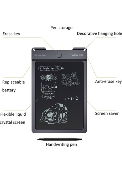 WP9310 9 Inç LCD Monokrom Ekran Yazma Tablet (Yurt Dışından)