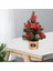 F Fityle Dekoratif Noel Ağacı Pretty Mini Noel Ağacı Ofis Oturma Odası Kırmızı (Kırmızı (Işık Ile) 5