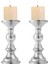F Fityle 2x Demir Mumluklar, Vintage Sütun Mumluk Masa Centerpieces - Şamdanlarla Kullanım, Tealight, Mumlar Ev Yemek Odası Düğün Dekorasyonu - Gümüş 2