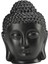 F Fityle Seramik Buda Kafa Heykeli Uçucu Yağ Brülör Tealight Tutucu Mum Tütsü Buhurluk Aromaterapi Meditasyon Yoga Ev Dekor Hediye - Siyah 1