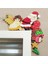 Ahşap Noel Kapı Çerçeve Dekorasyon Süsleme Ev Dekor Melek ve Noel Baba (Yurt Dışından) 3