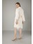 Lacivert Saten Bukle Bambu Cotton Bayan Bornozu 2