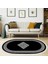Eko Trend Djt Halı Yıkanabilir Kaymaz Taban 656m Oval Modern Siyah 1