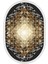 Eko Trend Djt Banyo Paspası Yıkanabilir Kaymaz Taban 759 Oval Patchwork Siyah 2