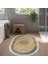 Eko Trend Djt Banyo Paspası Yıkanabilir Kaymaz Taban P1356 Oval Vintage Turkuaz 1