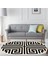 Eko Trend Djt Halı Yıkanabilir Kaymaz Taban 658m Oval Modern Siyah 1