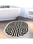 Eko Trend Djt Banyo Paspası Yıkanabilir Kaymaz Taban 658m Oval Modern Siyah 1