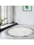 Eko Trend Djt Banyo Paspası Yıkanabilir Kaymaz Taban 1342 Yuvarlak Modern Gri 5