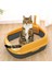 Kedi Çöp Kutusu Açık Üst Çöp Tepsisi Yavru Kedi Tava Tuvalet Konteyner Aksesuarları Mavi (Yurt Dışından) 5