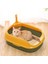 Kedi Çöp Kutusu Açık Üst Çöp Tepsisi Yavru Kedi Tava Tuvalet Konteyner Aksesuarları Yeşil (Yurt Dışından) 4