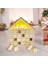 Noel Ahşap Advent Takvim Evi Işık Yukarı Geri Sayım Takvim Hediye 2