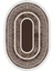 Eko Trend Djt Banyo Paspası Yıkanabilir Kaymaz Taban 651m Oval Modern Kahve 2