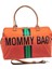 Babysi Mommy Bag Exclusive Tasarım Çizgili Kiremit Anne Bebek Bakım ve Kadın Çantası 2