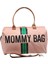 Babysi Mommy Bag Exclusive Tasarım Çizgili 3 Lü Set Pudra Baby Anne Bebek Bakım ve Kadın Çantası 3