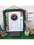 Dollhouse Noel Kapı Noel Ağacı Peri Bahçe Şenlikli Ev Dekor 1/12 Hafif Ahşap 3