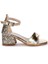 Kiko 768 Ayna Çam Günlük Kız Çocuk 3 cm Topuk Sandalet Ayakkabı Altın 4