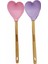 Ahşap Saplı Yanmaz Yapışmaz Silikon Kaşık Spatula 2'li Set , 32 cm 1