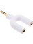 Stereo Ses Splitter Kulaklık 2 Yollu Adaptör Anahtarlık Beyaz (Yurt Dışından) 5