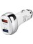 YSY-312 2 1 18 W Qc3.0 Dual USB Araç Şarj + 1m 3A USB Ila 8 Pin Veri Kablosu Seti-Beyaz (Yurt Dışından) 3