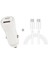 P21 Pd 20W 18W Usb-C / Tip-C ile Usb-C / Tip-C Veri Kablosu Set ile USB Hızlı Araç Şarj Cihazı-Beyaz (Yurt Dışından) 1